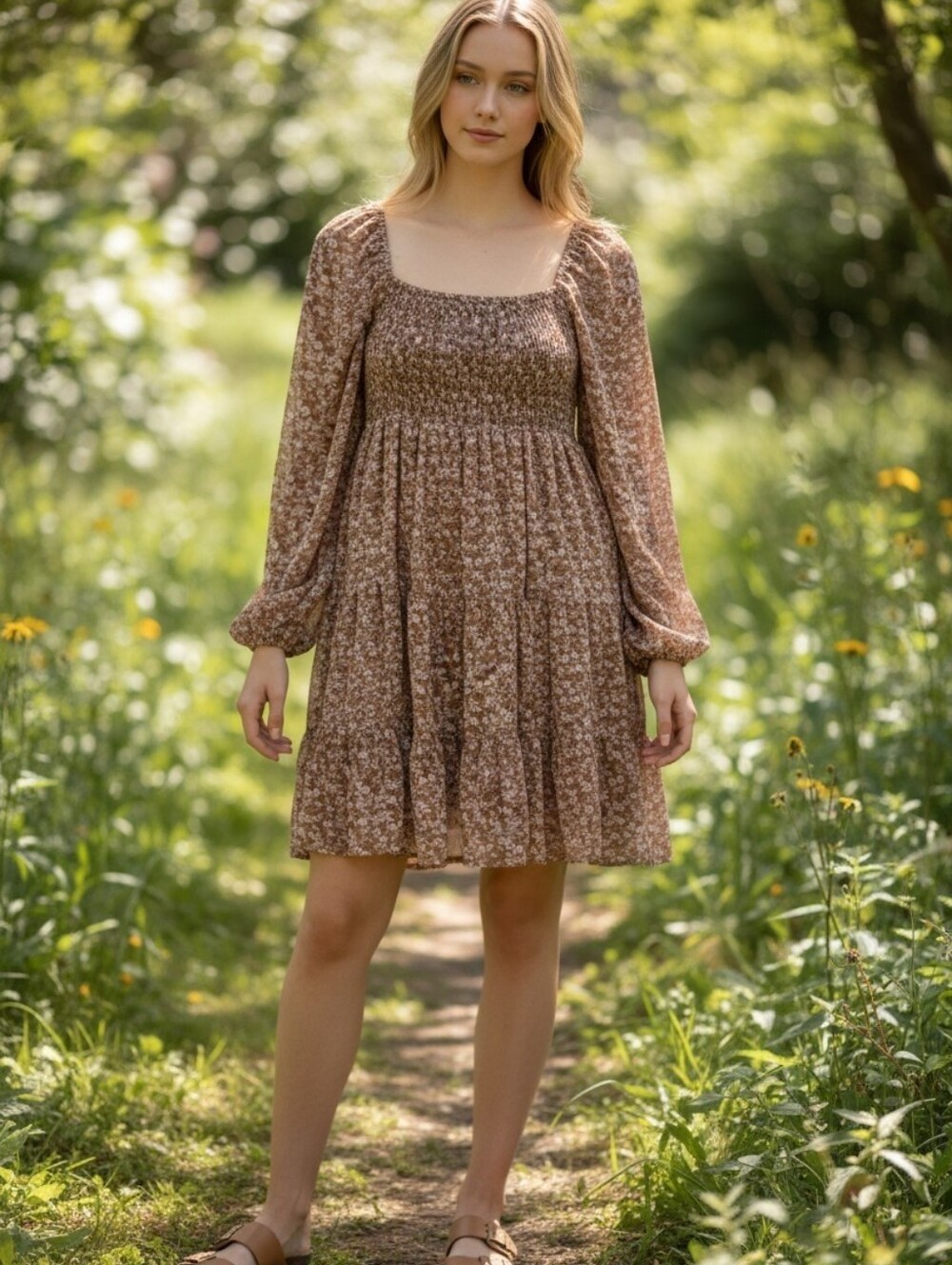 Altar'd State floral mini dress Sz